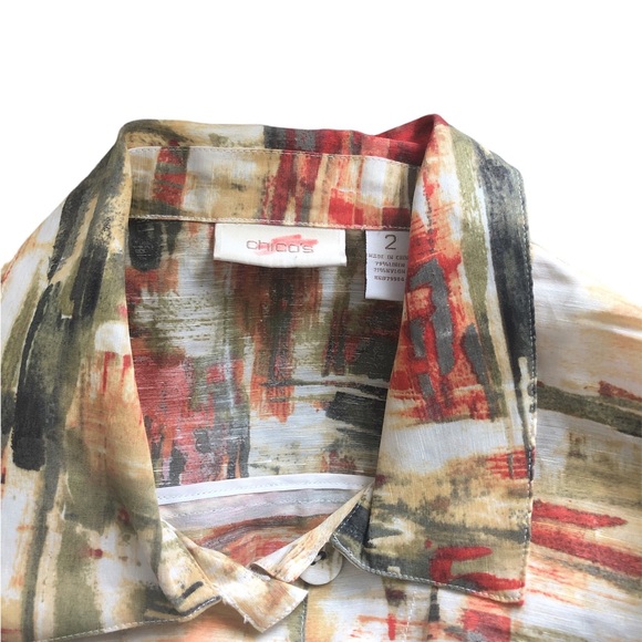 Chico’s linen blend jacket size 2 - Picture 9 of 9